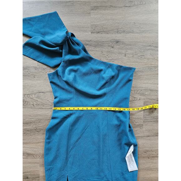 Dress the Population Peacock Blue One Shoulder Georgina Dress NWOT Size XXL - Picture 13 of 14